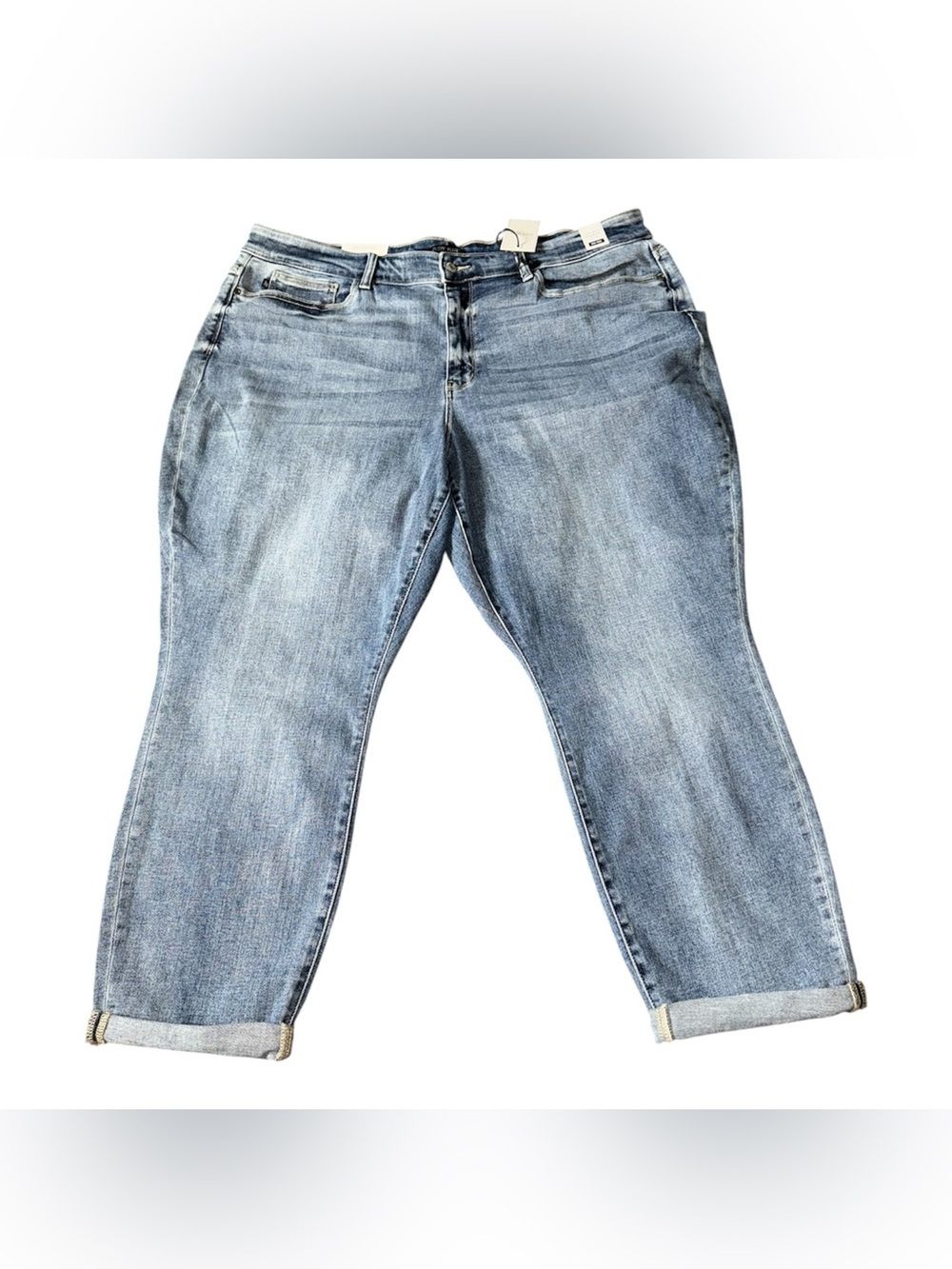 Judy Blue The Bleach Boys Midrise Boyfriend Jeans in Curvy NTW Size 24W - Picture 9 of 16